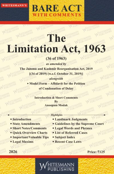 The Limitation Act,1963 Bare Acts English with Comments 2026