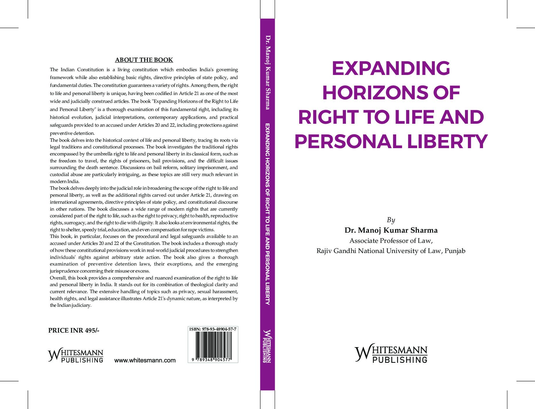 EXPANDING  HORIZONS OF  RIGHT TO LIFE AND  PERSONAL LIBERTY BY DR. MANOJ KUMAR SHARMA