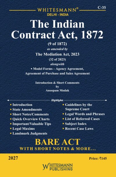 The Indian Contract Act,1872 Bare Act English Edition 2027