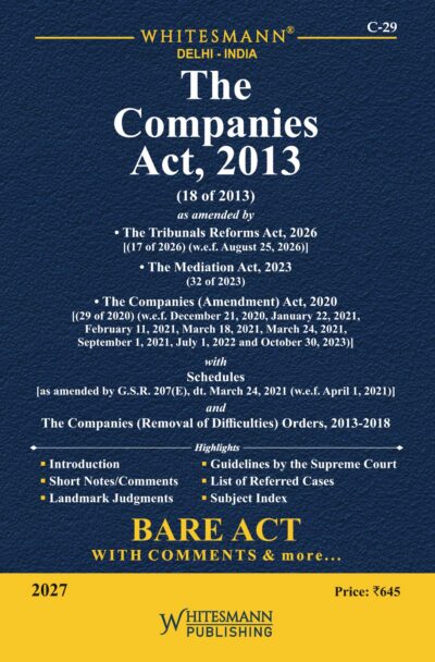 The Companies Act,2013 Bare Act English Edition 2027