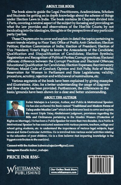 ELECTION LAWS IN INDIA BY KUBER MAHAJAN
