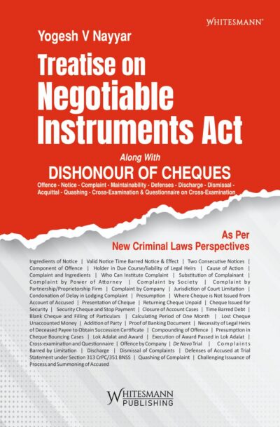 TREATISE ON NEGOTIBLE INSTRUMENTS ACT BY YOGESH V NAYYAR
